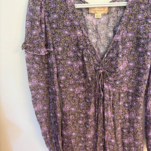 Band of Gypsies Purple Midi Dress Size S - Picture 2 of 3
